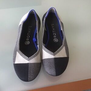 Rothy's Black and White Patterned Flats